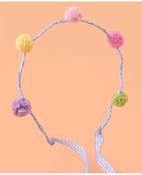 Pine Kids Pom-Pom Hair Bands -Blue