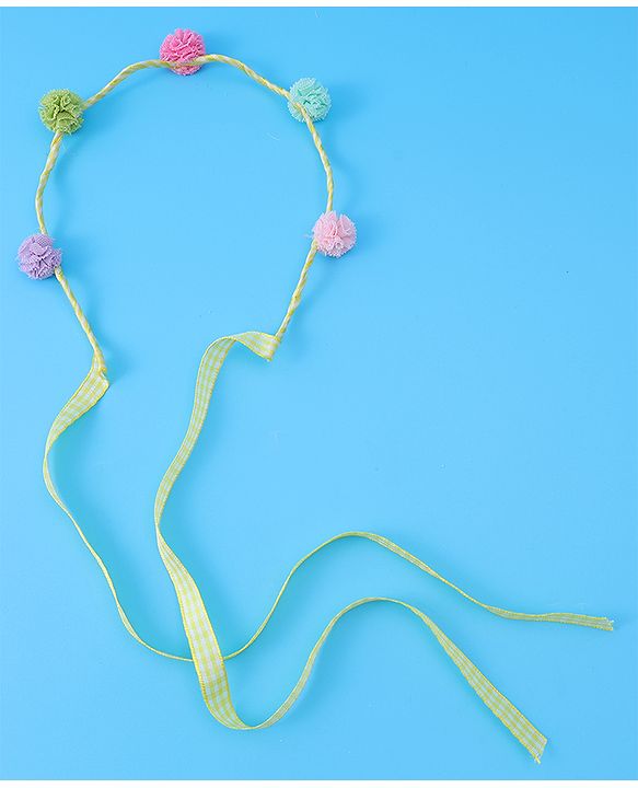 Pine Kids Pom-Pom Hair Bands  -Yellow