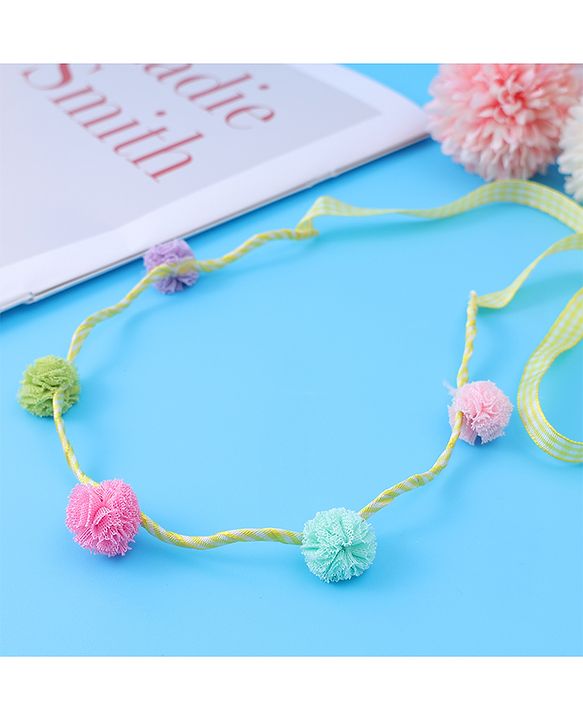 Pine Kids Pom-Pom Hair Bands  -Yellow