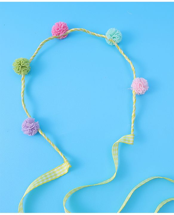 Pine Kids Pom-Pom Hair Bands  -Yellow