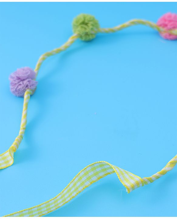 Pine Kids Pom-Pom Hair Bands  -Yellow