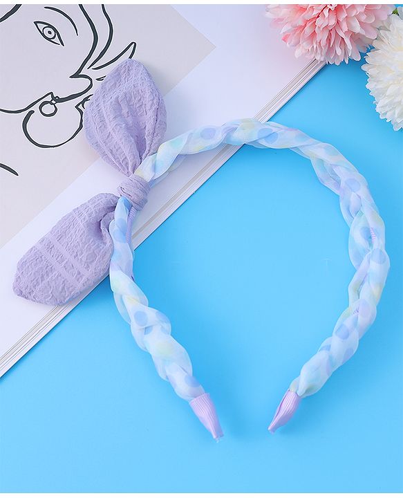 Pine Kids Oversized Bow Hair Band  - Purple
