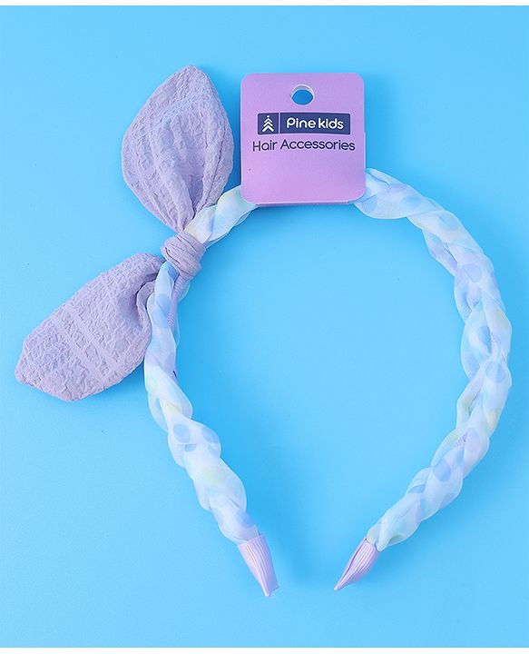 Pine Kids Oversized Bow Hair Band  - Purple
