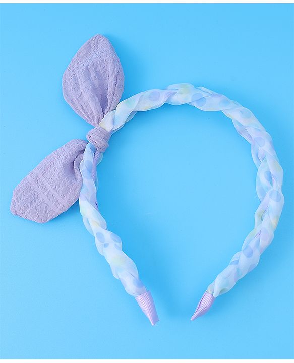 Pine Kids Oversized Bow Hair Band  - Purple