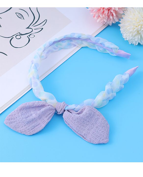Pine Kids Oversized Bow Hair Band  - Purple
