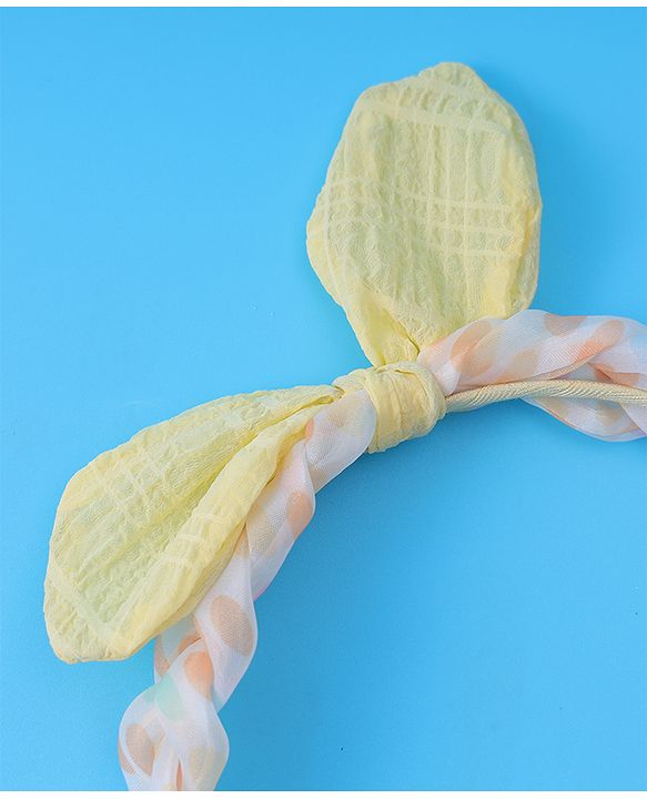 Pine Kids Bow Applique Hair Band  - Yellow