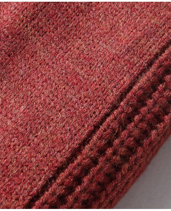 Babyhug Knit Full Length Solid Colour Fleece & Woollen Bottom - Dark Pink