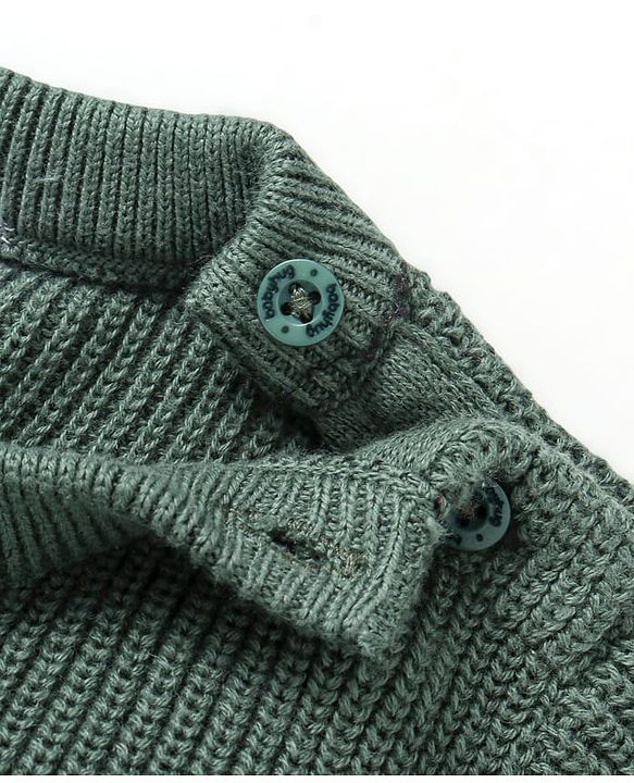 Babyhug Knit Full  Sleeves Pullover Sweater with Lion Design - Green