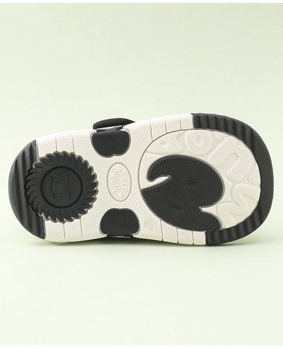 Cute Walk by Babyhug Musical Casual Shoes with Velcro Closure- Black