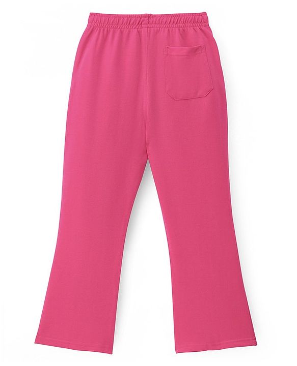Pine Kids Knit Full Length Trouser Solid Colour - Hot Pink