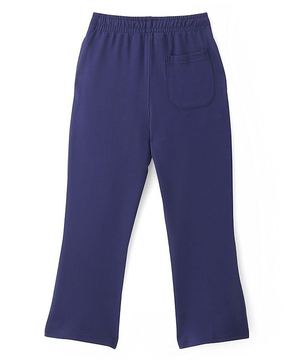Pine Kids Knit Full Length Lounge Pant Text Print - Navy