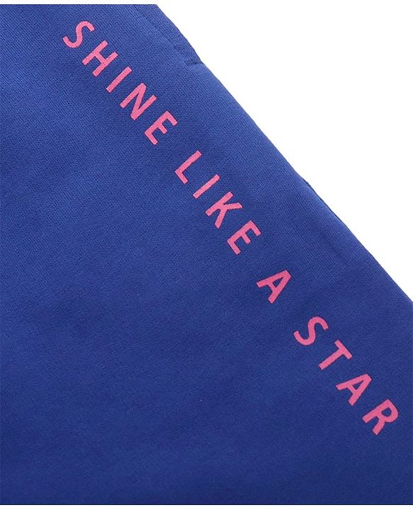 Pine Kids Full Length Comfort Fit Lounge Pants with Glitter Stars - Navy Blue