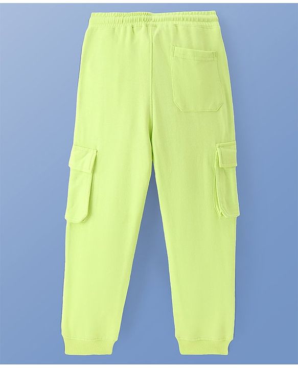 Pine Kids Full Length Comfort Fit Track Pants Love Print - Lime Green