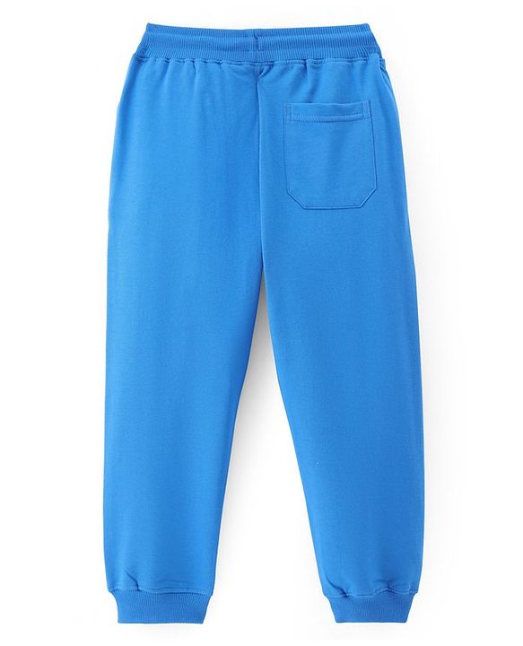 Pine Kids Knit Full Length Lounge Pant with Text Print - Blue