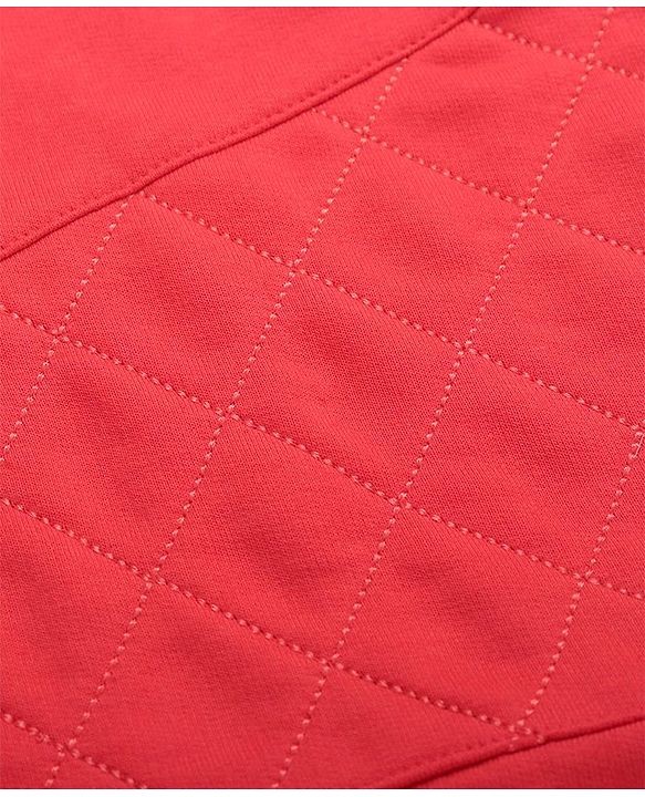 Pine Kids Full Length Track Pants with Pockets & Rugby Print - Red