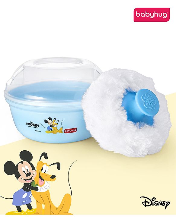 Babyhug Disney Mickey Mouse Soft Powder Puff - Blue