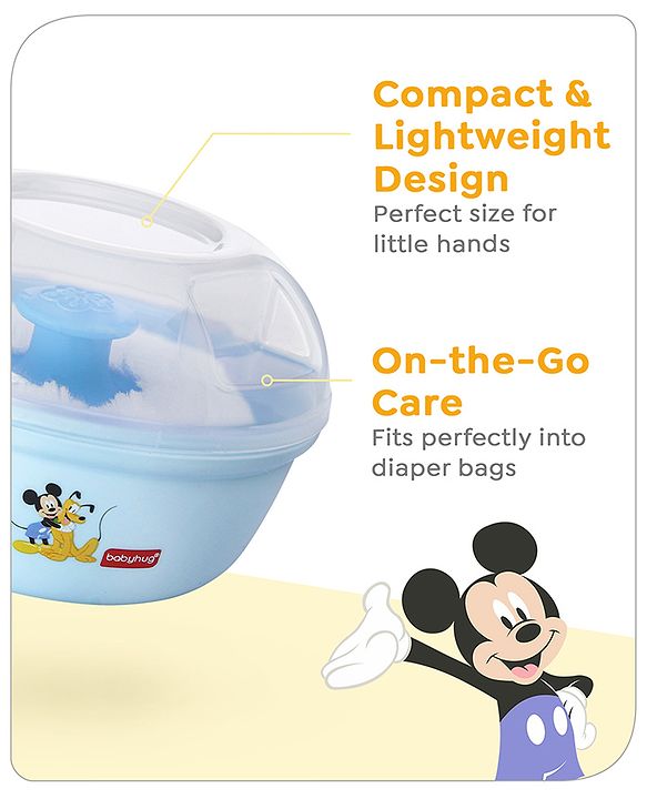 Babyhug Disney Mickey Mouse Soft Powder Puff - Blue