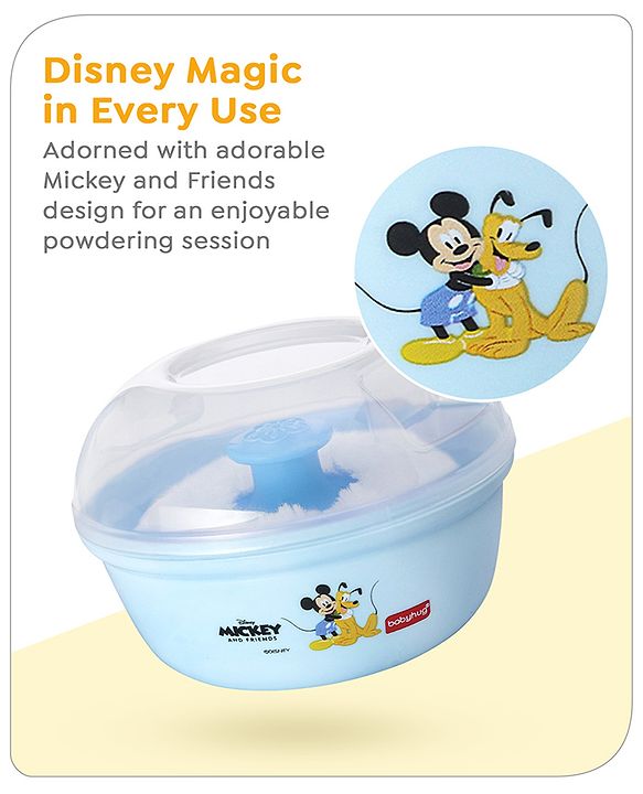 Babyhug Disney Mickey Mouse Soft Powder Puff - Blue