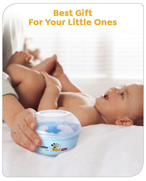 Babyhug Disney Mickey Mouse Soft Powder Puff - Blue
