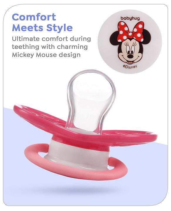 Babyhug Disney Mickey Mouse Pacifier - Red