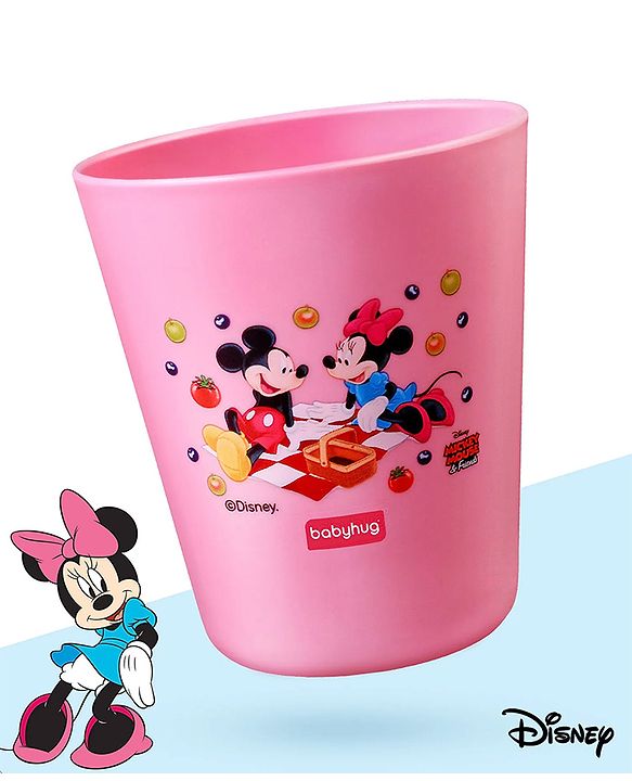 Babyhug Disney Mickey Mouse Tumbler Cup| Food Grade Material| Lightweight & Sturdy| Dishwasher Safe| For Hot & Cold Beverages| BPA Free Blue - 180 ml