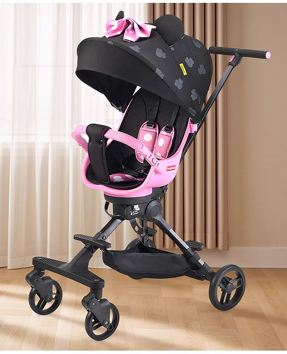 Babyhug Disney Stroller with playful Disney Themed Designs - Pink