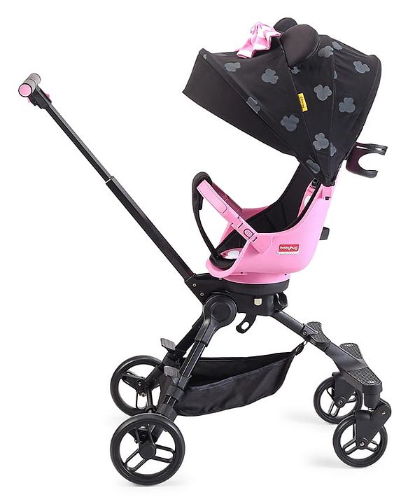 Babyhug Disney Stroller with playful Disney Themed Designs - Pink
