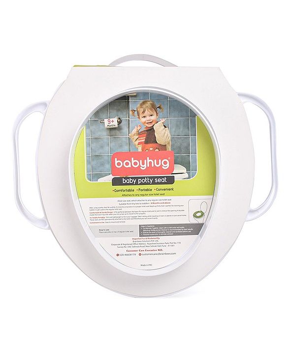 Babyhug Soft Cushioned Baby Potty Seat with Handle & Fish Print -  Pink