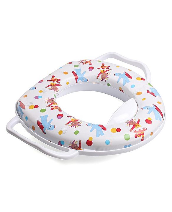 Babyhug Baby Potty Seat with Handle & Multicolour Print -  Blue & Red