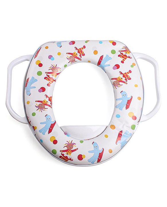 Babyhug Baby Potty Seat with Handle & Multicolour Print -  Blue & Red