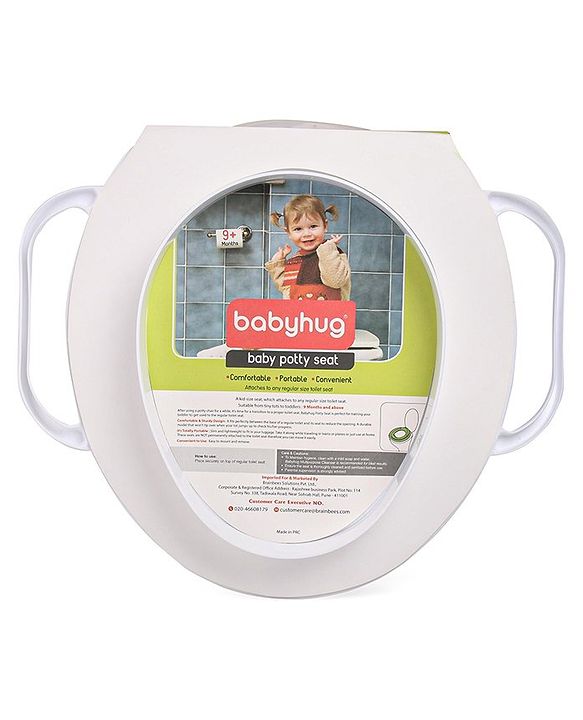 Babyhug Baby Potty Seat with Handle & Multicolour Print -  Blue & Red