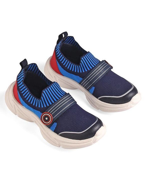 Pine Kids Marvel Slip On Sneaker with Avengers Jibbitz Applique - Navy Blue