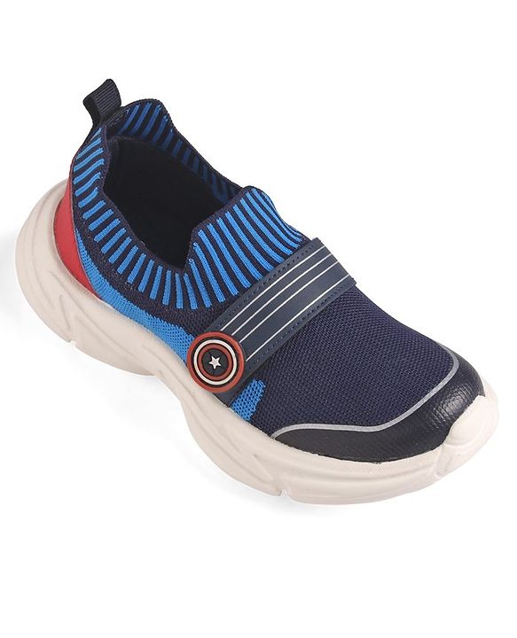 Pine Kids Marvel Slip On Sneaker with Avengers Jibbitz Applique - Navy Blue