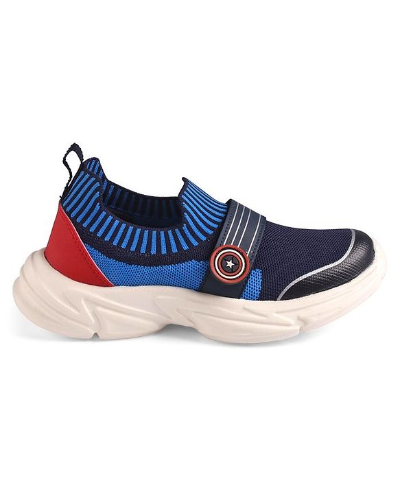 Pine Kids Marvel Slip On Sneaker with Avengers Jibbitz Applique - Navy Blue