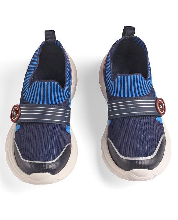 Pine Kids Marvel Slip On Sneaker with Avengers Jibbitz Applique - Navy Blue