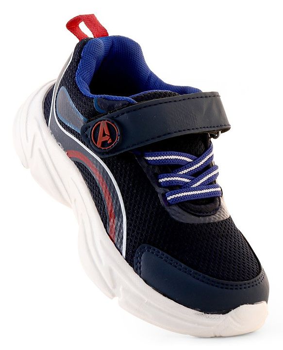 Pine Kids Marvel Avengers Sneaker Shoes With Velcro Closure - Navy Blue