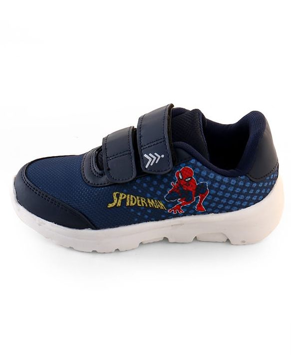 Pine Kids Marvel Spiderman Sneaker Shoes With Velcro Closure - Navy Blue