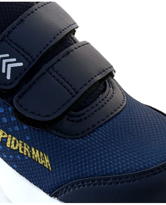 Pine Kids Marvel Spiderman Sneaker Shoes With Velcro Closure - Navy Blue