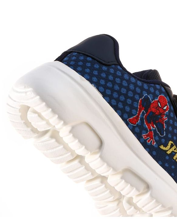 Pine Kids Marvel Spiderman Sneaker Shoes With Velcro Closure - Navy Blue