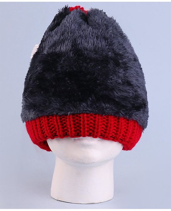 Pine Kids  Winter Cap with Cable Knit Design - Red