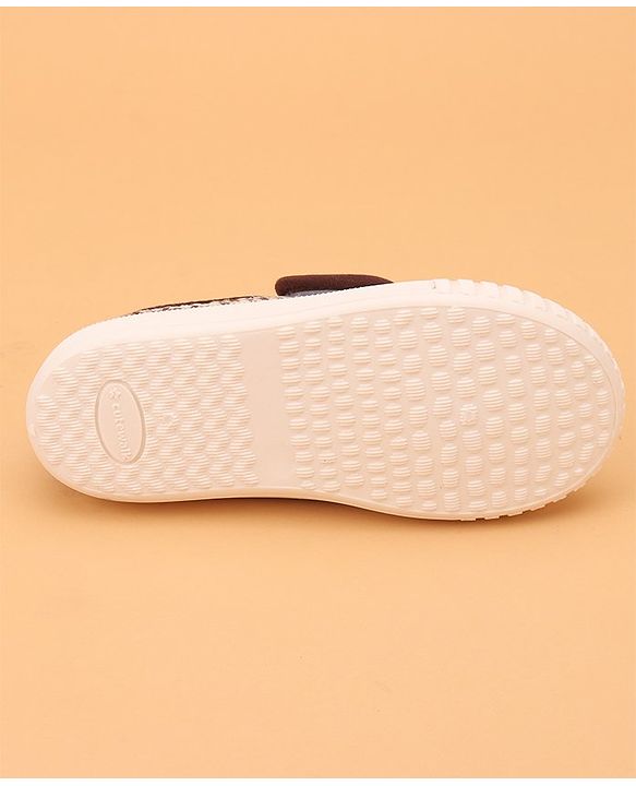 Cute Walk by Babyhug Velcro Closure Casual Shoes With Bow Applique - Coffee
