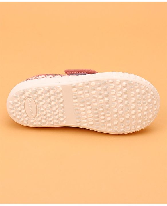 Cute Walk by Babyhug Velcro Closure Casual Shoes With Bow Applique - Pink