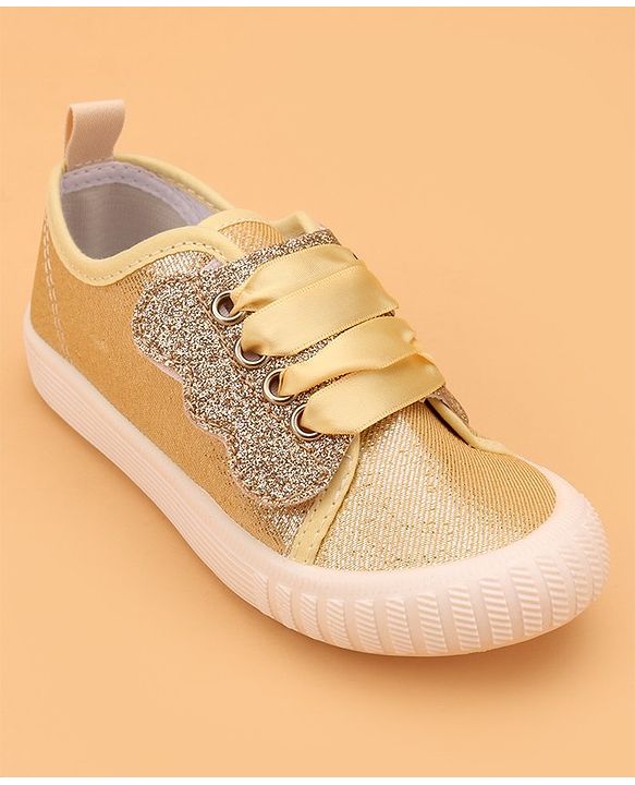 Cute Walk by Babyhug Slip On Glittery Casual Shoes - Gold