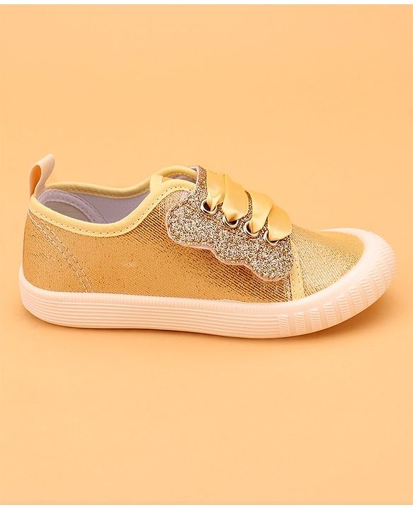 Cute Walk by Babyhug Slip On Glittery Casual Shoes - Gold