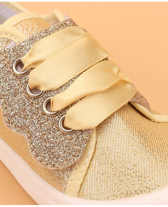 Cute Walk by Babyhug Slip On Glittery Casual Shoes - Gold