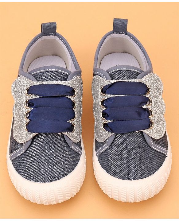 Cute Walk by Babyhug Slip On Glittery Casual Shoes - Navy Blue
