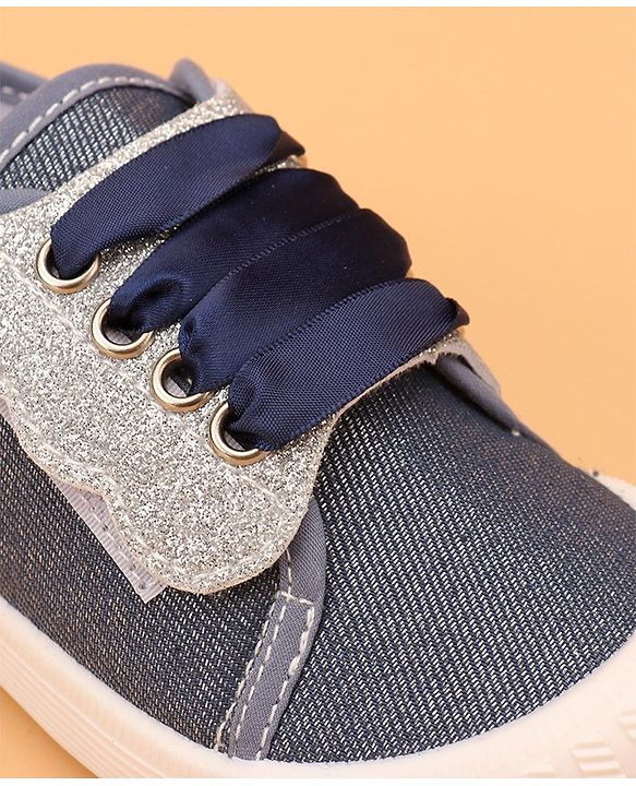 Cute Walk by Babyhug Slip On Glittery Casual Shoes - Navy Blue