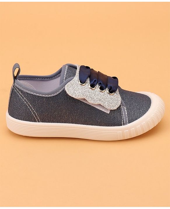 Cute Walk by Babyhug Slip On Glittery Casual Shoes - Navy Blue