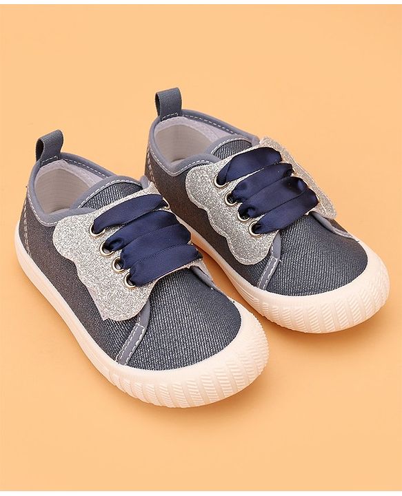 Cute Walk by Babyhug Slip On Glittery Casual Shoes - Navy Blue