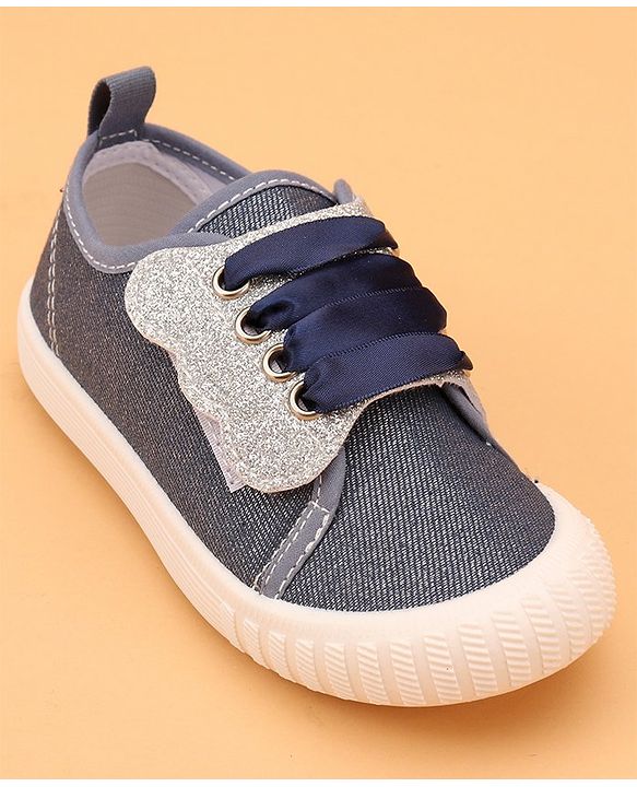 Cute Walk by Babyhug Slip On Glittery Casual Shoes - Navy Blue